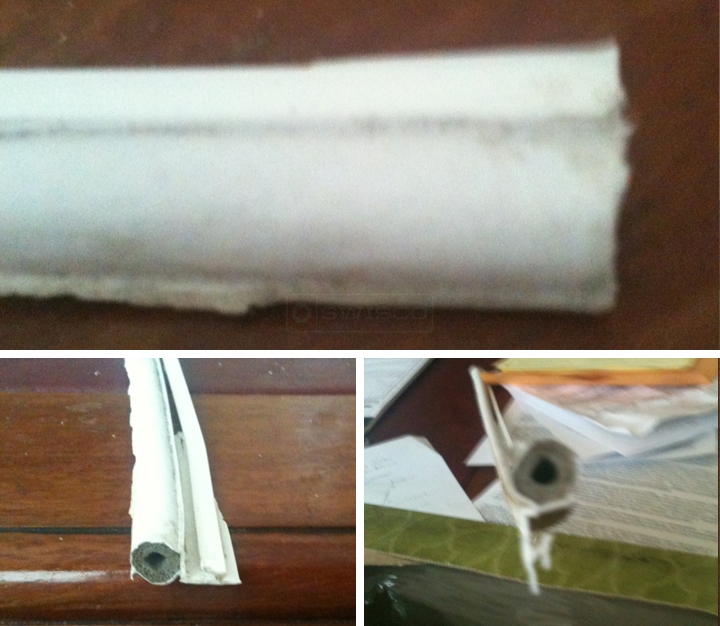 User submitted photos of weatherstripping.