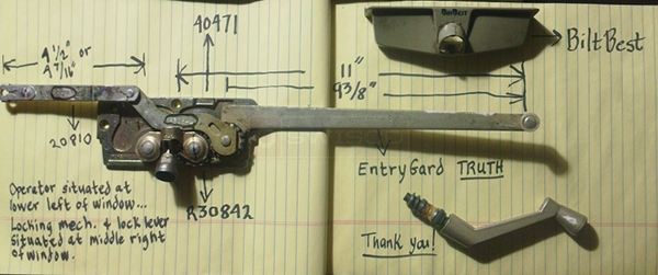 User submitted photos of a window operator.