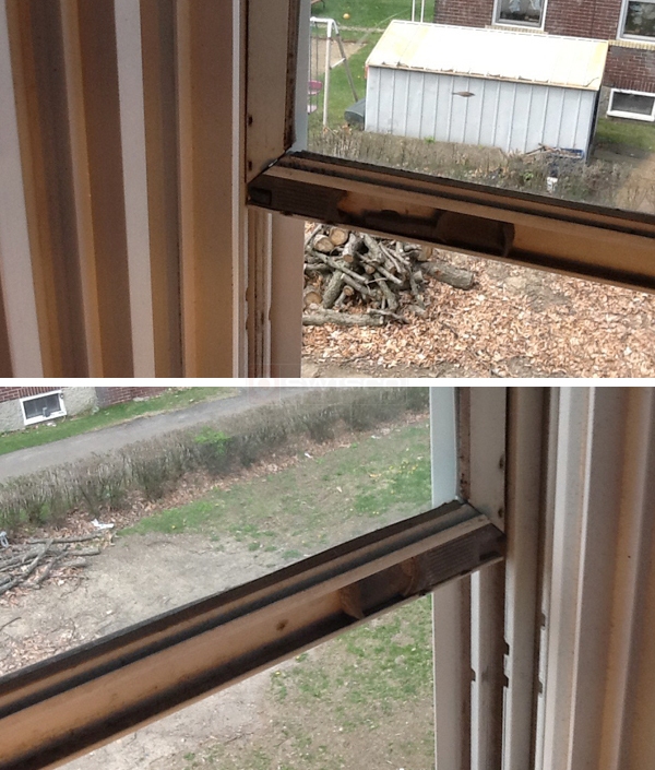 User submitted photos of a storm window latch.