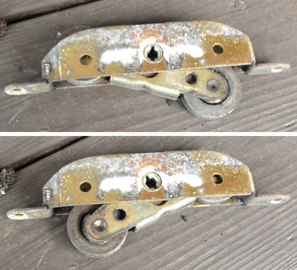 User submitted photos of a patio door roller.
