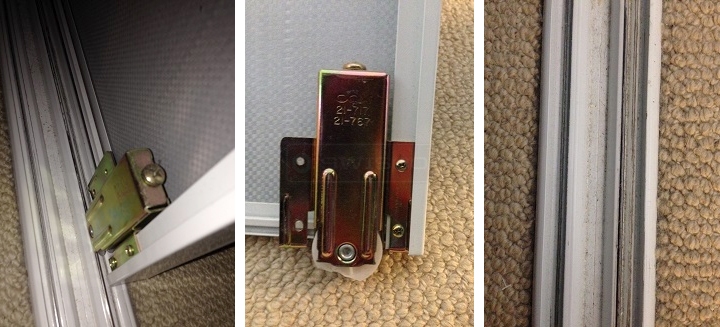 User submitted photos of mirror closet door hardware.