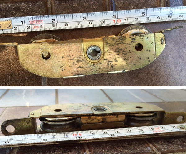 User submitted photos of a patio door roller.