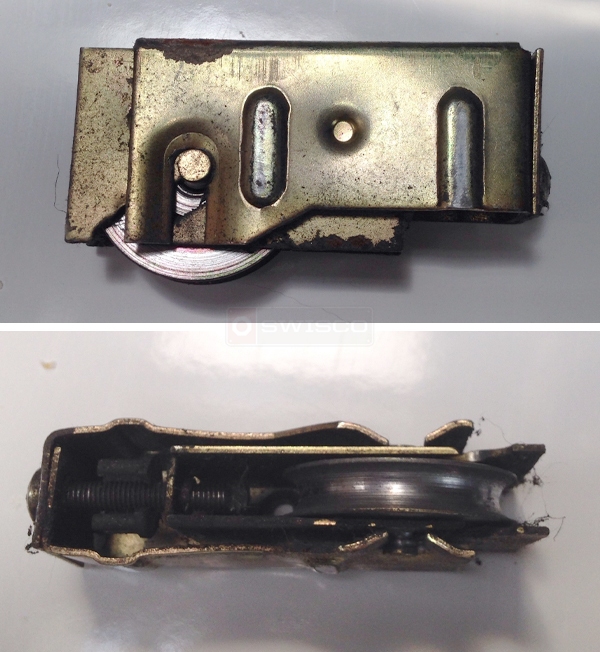 User submitted photos of a patio door roller.