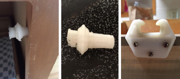 User submitted photos of drawer hardware.