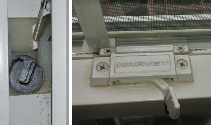 User submitted photos of window hardware.