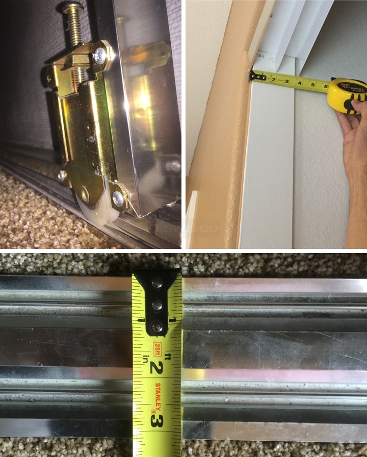 User submitted photos of closet door hardware.