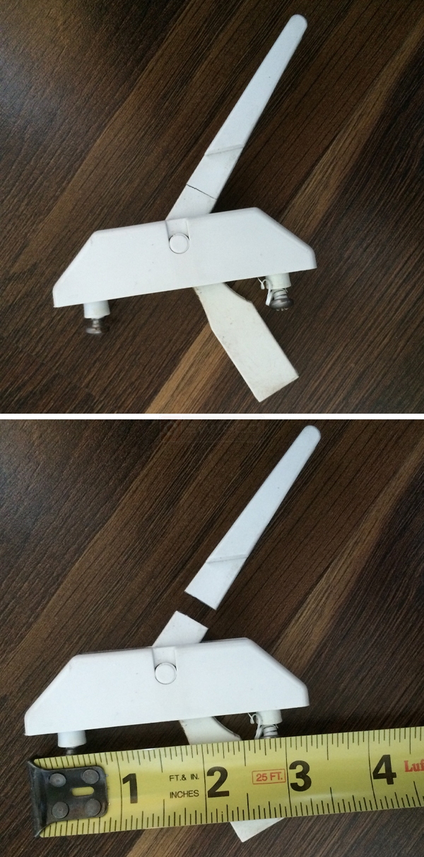 User submitted photos of a window lock.