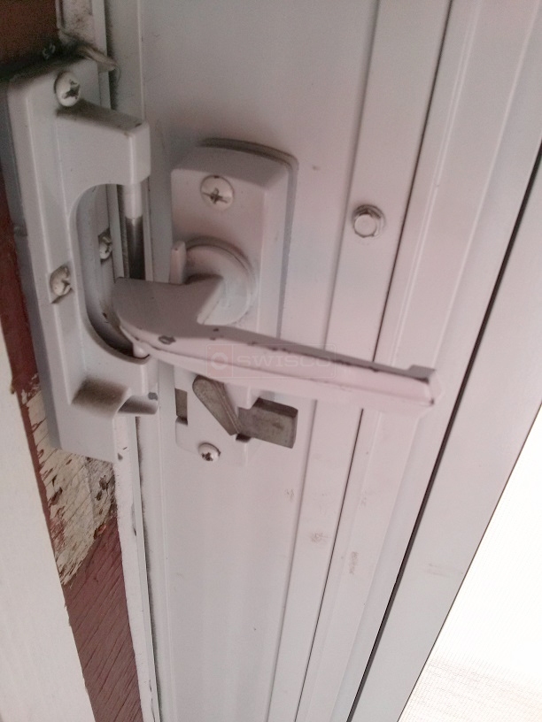 User submitted a photo of a storm door handle.
