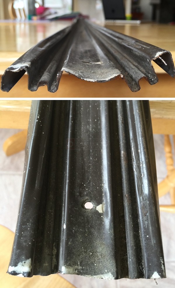 User submitted photos of a mirror closet door track.