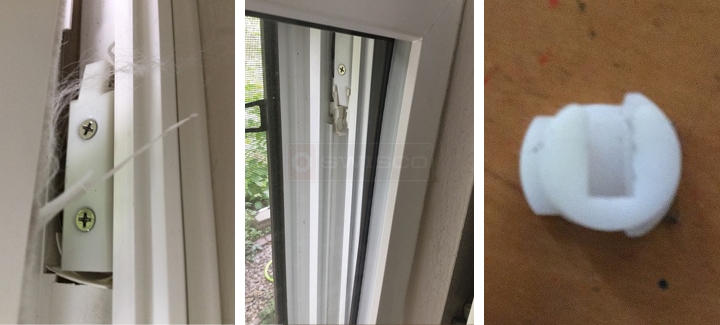 User submitted photos of window hardware.