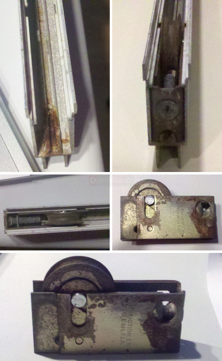 User submitted photos of a patio door roller.