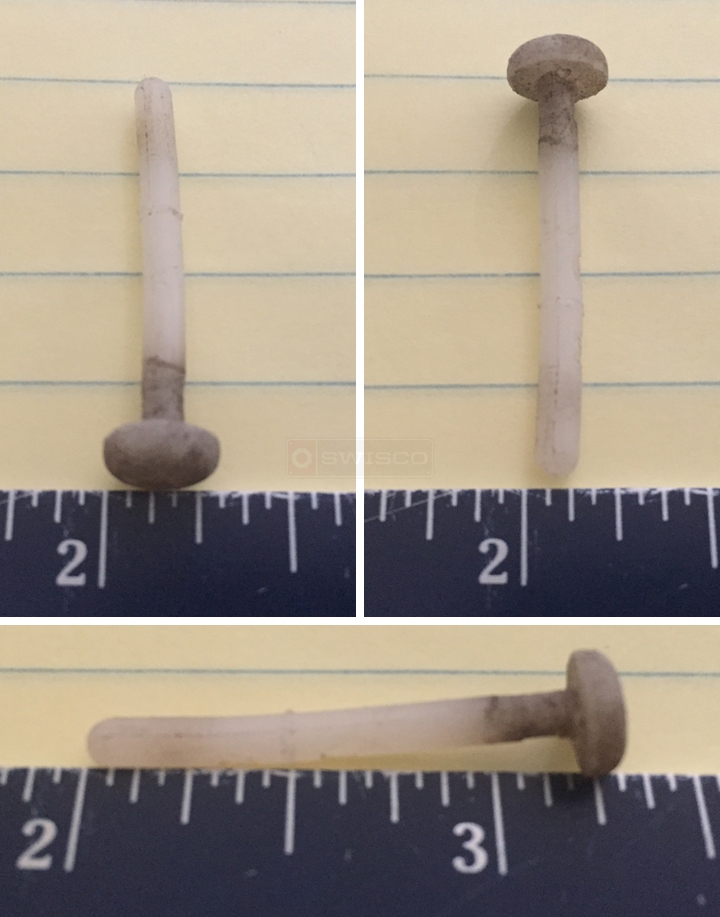 User submitted photos of a window screen pin.