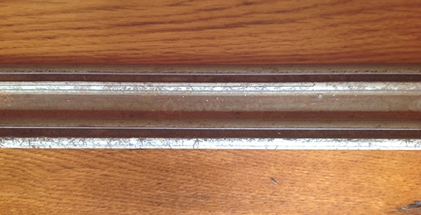 User submitted a photo of mirror closet door track.