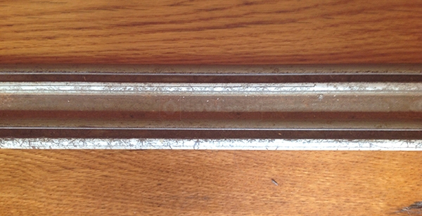 User submitted a photo of mirror closet door track.