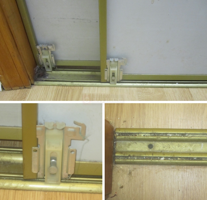 User submitted photos of closet hardware.