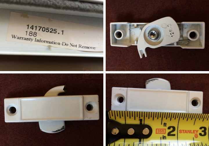 User submitted photos of a window lock.