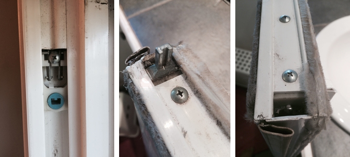 User submitted photos of window hardware.