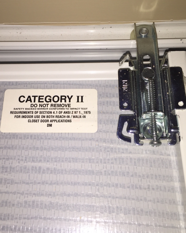 User submitted a photo of closet door hardware.