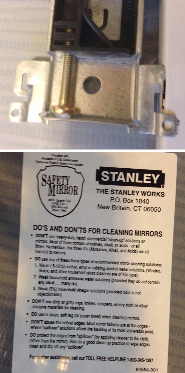 User submitted photos of closet hardware.
