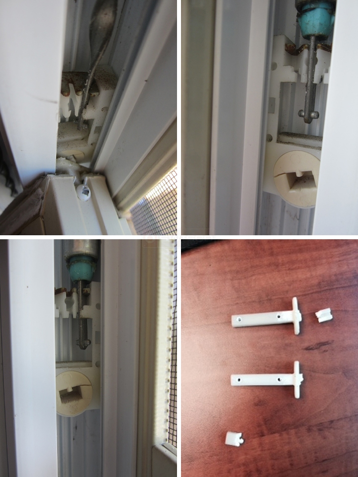 User submitted photos of window hardware.