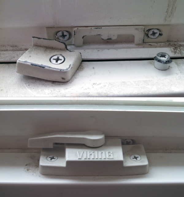 User submitted photos of a window lock & keeper.
