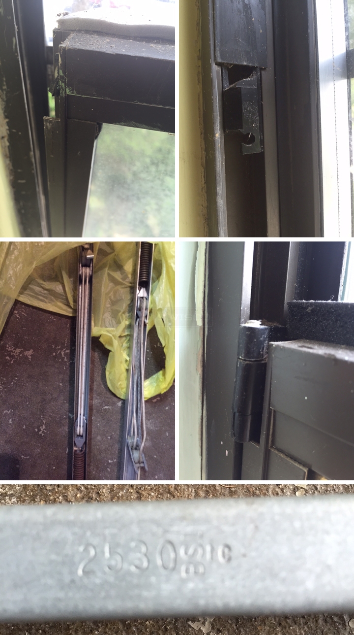 User submitted photos of window hardware.