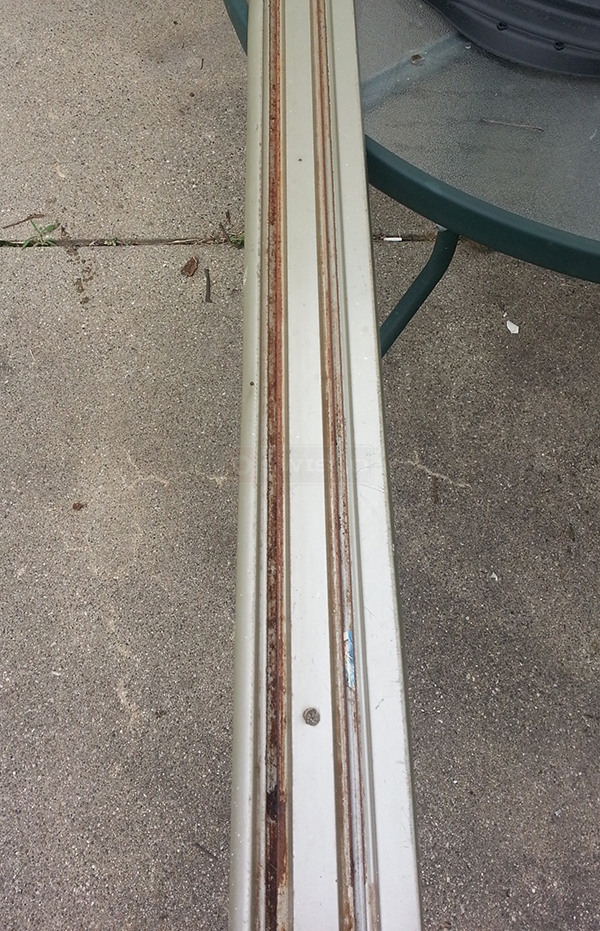 User submitted a photo of a closet door track.