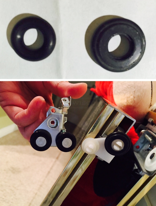 User submitted photos of closet hardware.