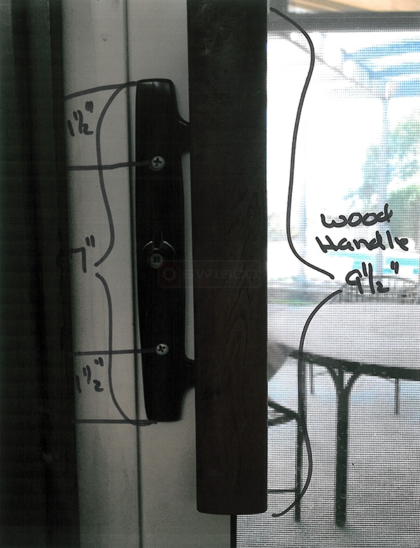 User submitted a photo of a patio door handle.