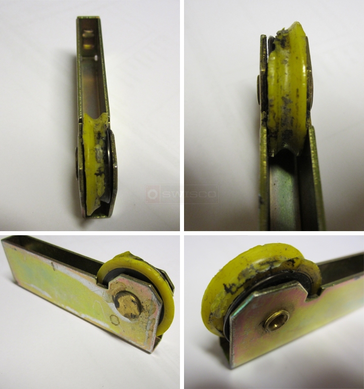 User submitted photos of a closet door roller.