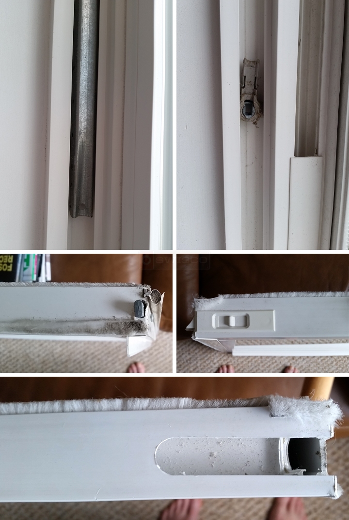 User submitted photos of window hardware.