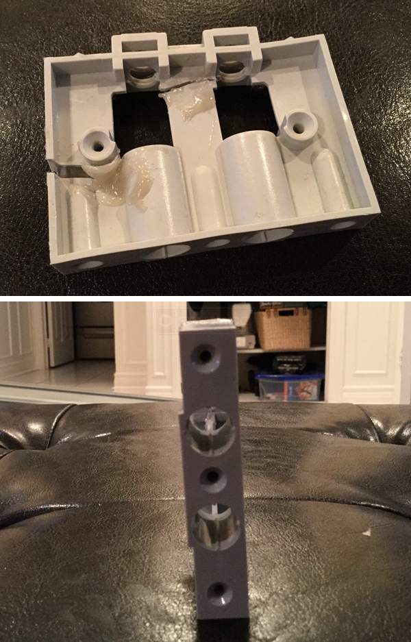 User submitted photos of bi-fold door hardware.