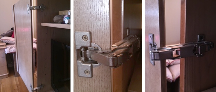 User submitted photos of a cabinet hinge.