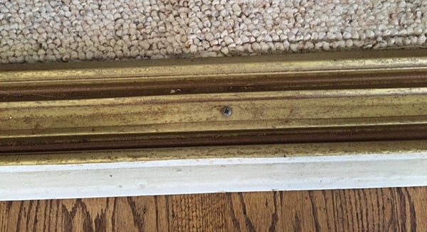 User submitted a photo of a mirror closet door track.