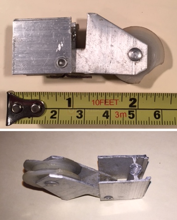 User submitted photos of a patio door roller.