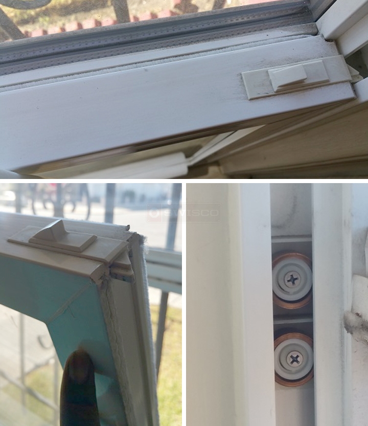 User submitted photos of window hardware.