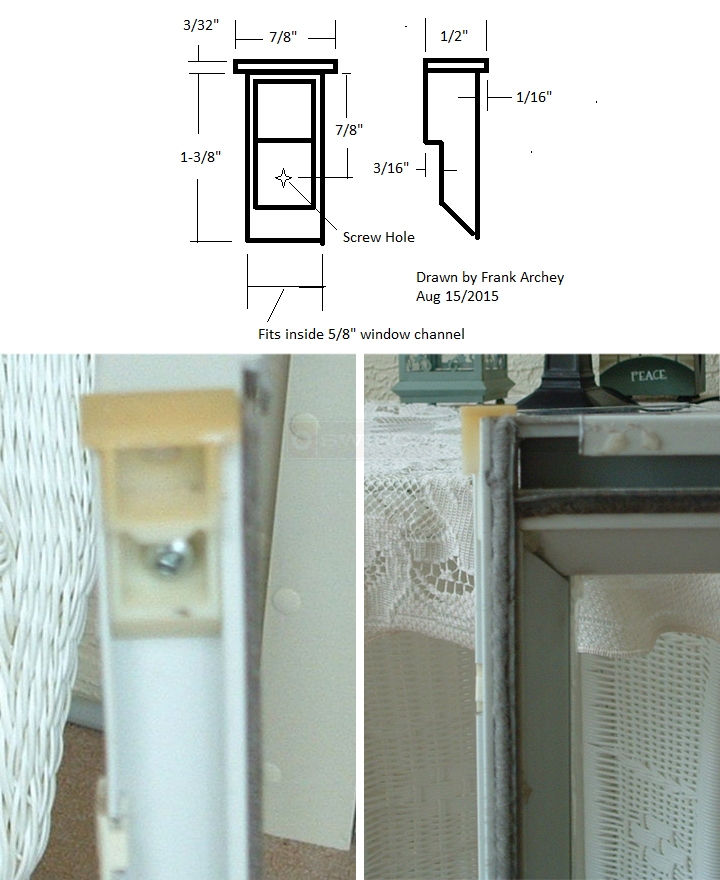 User submitted photos of a top sash guide.