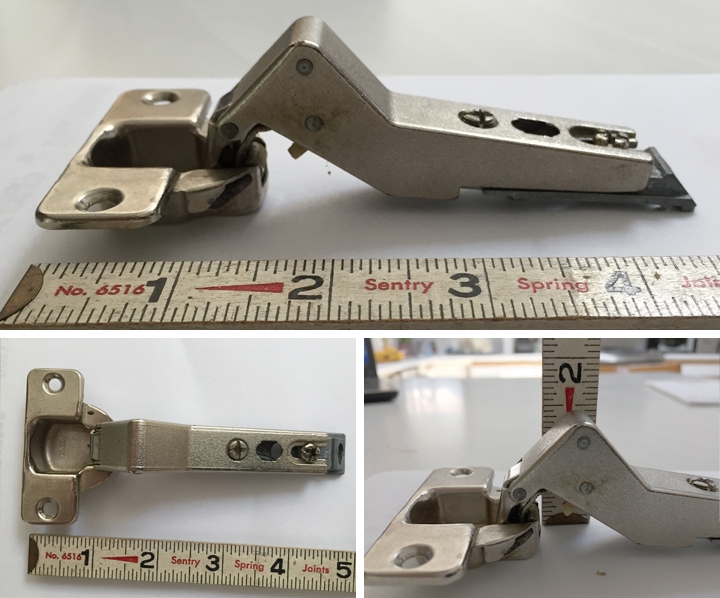 User submitted photos of a cabinet hinge.