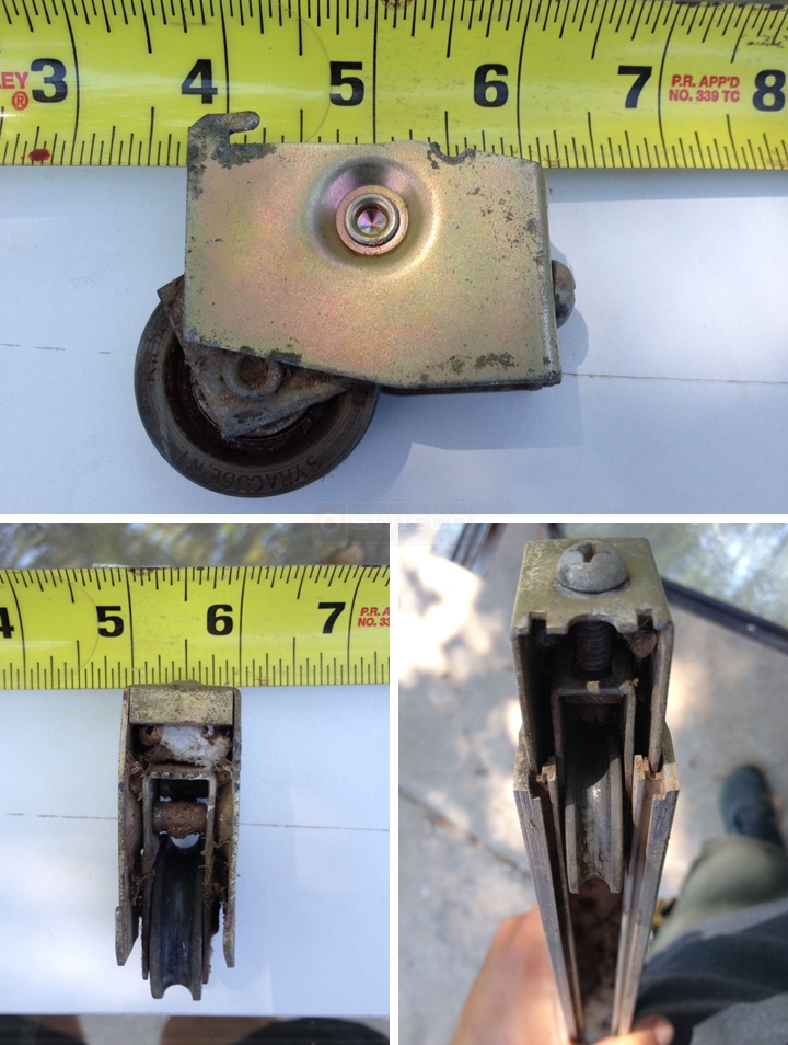 User submitted photos of a patio door roller.