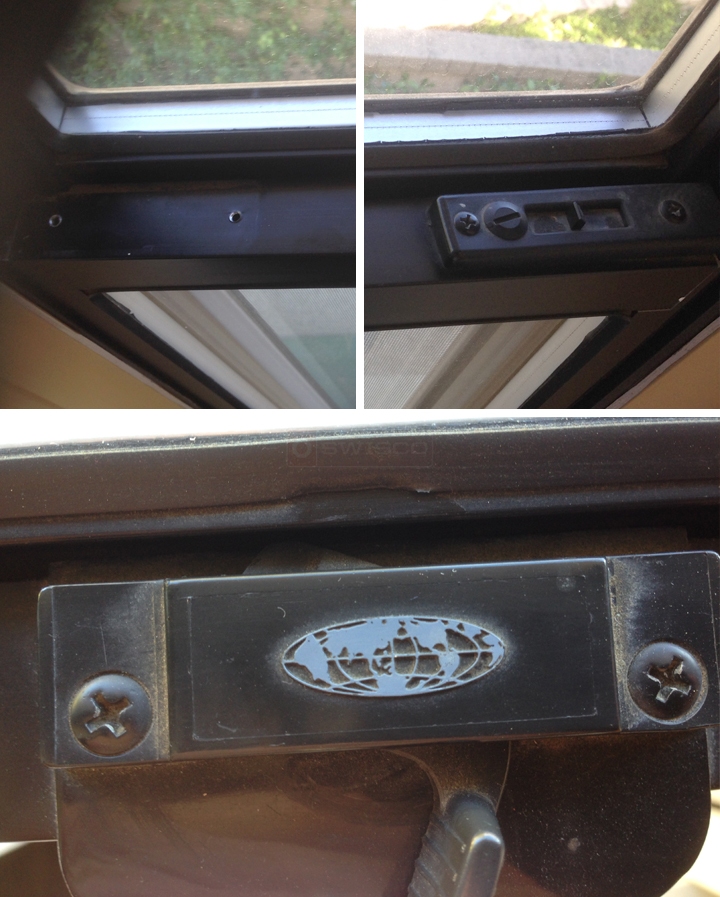 User submitted photos of window hardware.