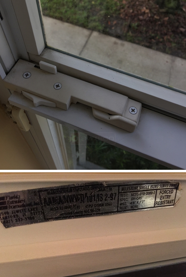 User submitted photos of window hardware.