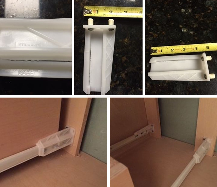 User submitted photos of drawer hardware.