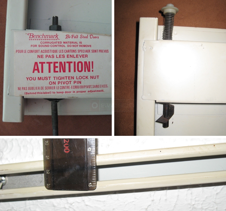 User submitted photos of bi-fold door hardware.