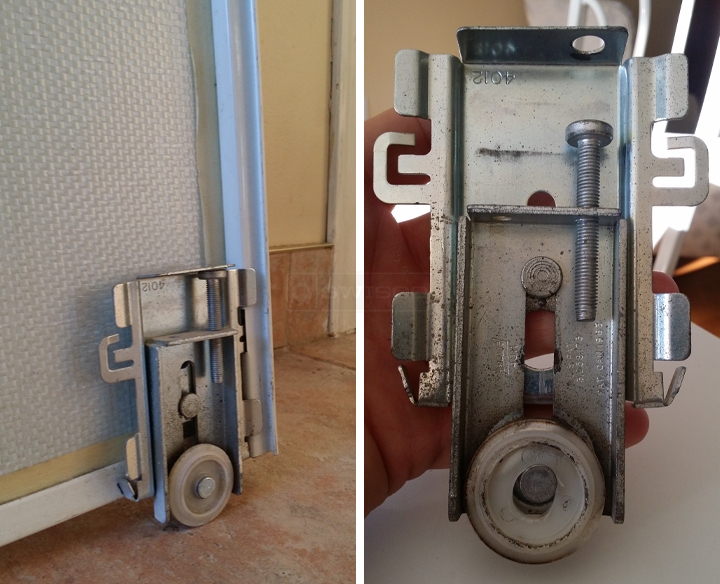 User submitted photos of a closet door roller.