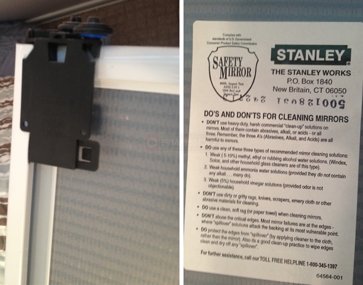 User submitted photos of closet hardware.