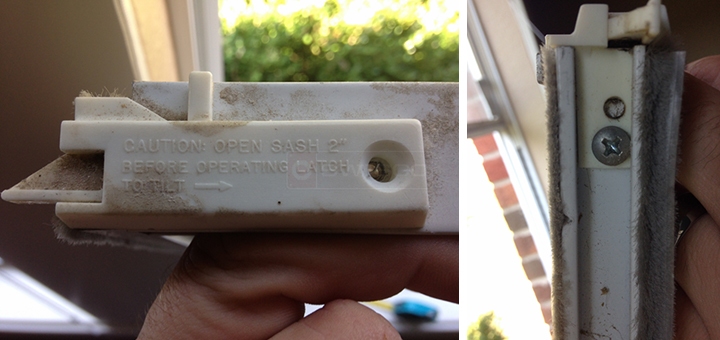User submitted photos of a tilt latch.