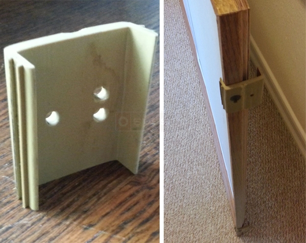 User submitted photos of closet door hardware.