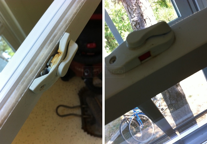 User submitted photos of a window lock.