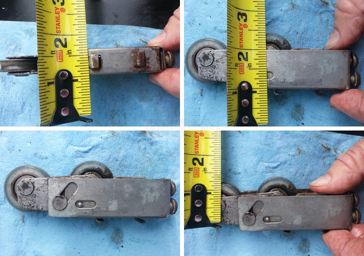 User submitted photos of a patio door roller.