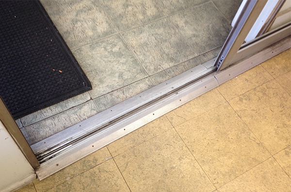User submitted a photo of patio door track.